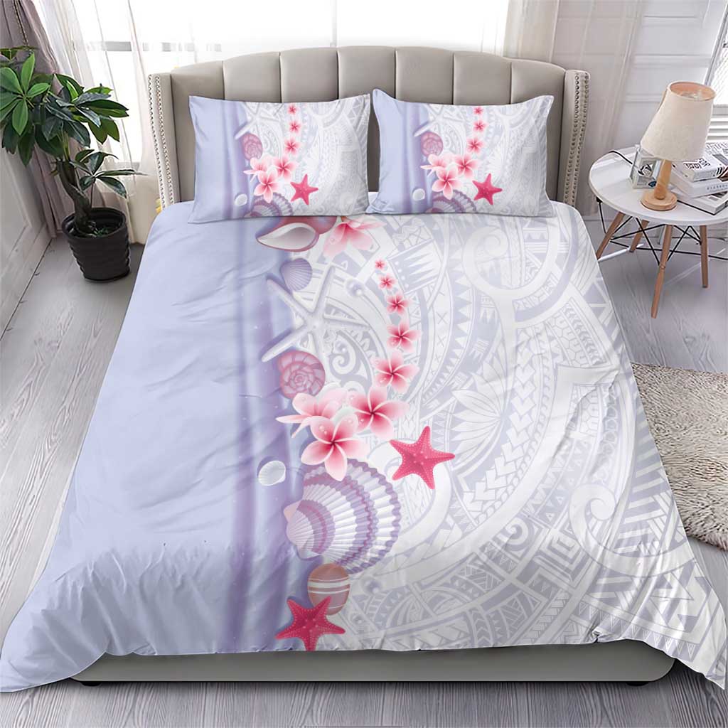 Purple Plumeria Sea Shell Bedding Set Starfish Polynesian Pattern LT01 - Polynesian Pride
