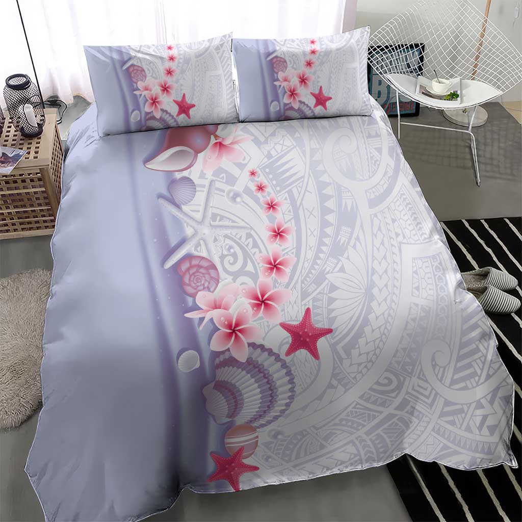 Purple Plumeria Sea Shell Bedding Set Starfish Polynesian Pattern LT01 - Polynesian Pride