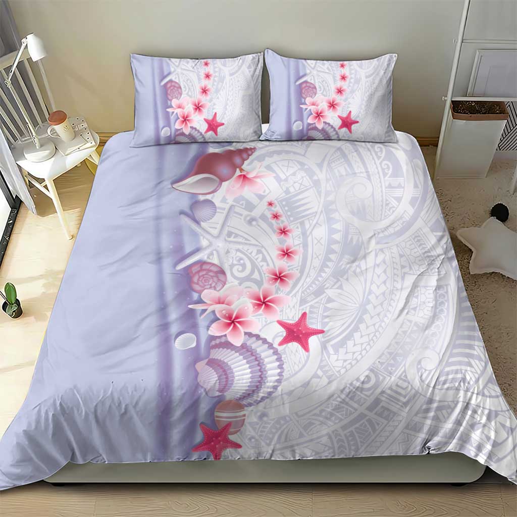 Purple Plumeria Sea Shell Bedding Set Starfish Polynesian Pattern LT01 - Polynesian Pride