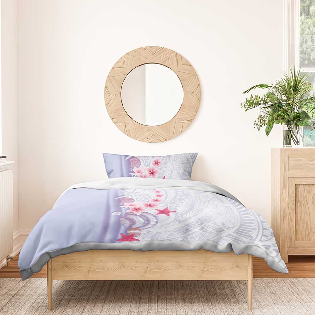 Purple Plumeria Sea Shell Bedding Set Starfish Polynesian Pattern LT01 - Polynesian Pride