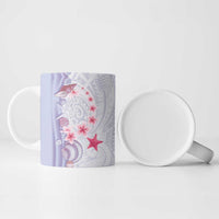 Purple Plumeria Sea Shell Ceramic Mug Starfish Polynesian Pattern LT01 - Polynesian Pride