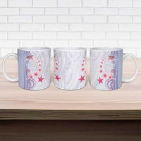 Purple Plumeria Sea Shell Ceramic Mug Starfish Polynesian Pattern LT01 - Polynesian Pride