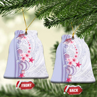 Purple Plumeria Sea Shell Ceramic Ornament Starfish Polynesian Pattern LT01 Bell Flake Purple - Polynesian Pride