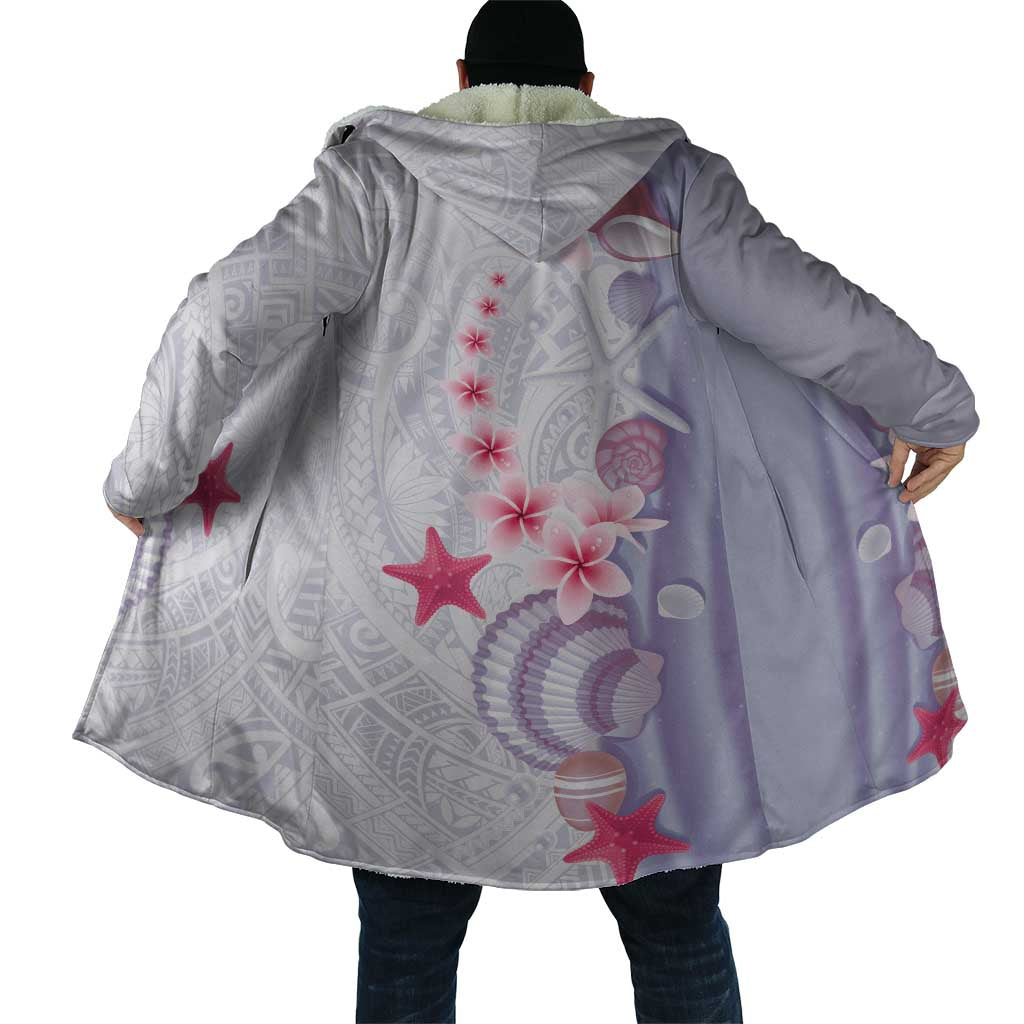 Purple Plumeria Sea Shell Cloak Starfish Polynesian Pattern LT01 - Polynesian Pride