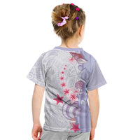 Purple Plumeria Sea Shell Kid T Shirt Starfish Polynesian Pattern LT01 - Polynesian Pride