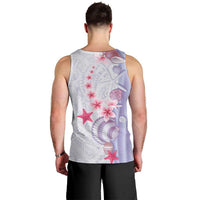 Purple Plumeria Sea Shell Men Tank Top Starfish Polynesian Pattern LT01 - Polynesian Pride