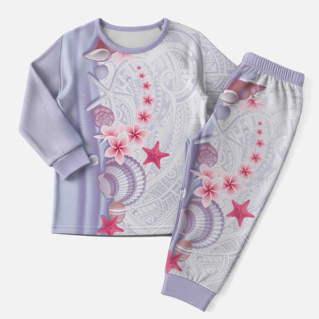 Purple Plumeria Sea Shell Christmas Pajama Set Starfish Polynesian Pattern LT01 Men Purple - Polynesian Pride