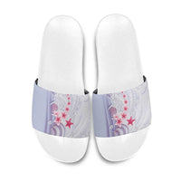 Purple Plumeria Sea Shell Slide Sandals Starfish Polynesian Pattern LT01 Purple - Polynesian Pride