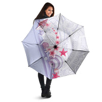 Purple Plumeria Sea Shell Umbrella Starfish Polynesian Pattern LT01 - Polynesian Pride