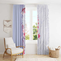 Purple Plumeria Sea Shell Window Curtain Starfish Polynesian Pattern LT01 - Polynesian Pride
