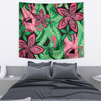 Plumeria Polynesian Pattern Tapestry Unique Fantasy Green Pink LT01 - Polynesian Pride