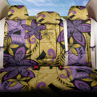 Plumeria Polynesian Pattern Back Car Seat Cover Unique Fantasy Yellow Purple LT01 One Size Yellow - Polynesian Pride