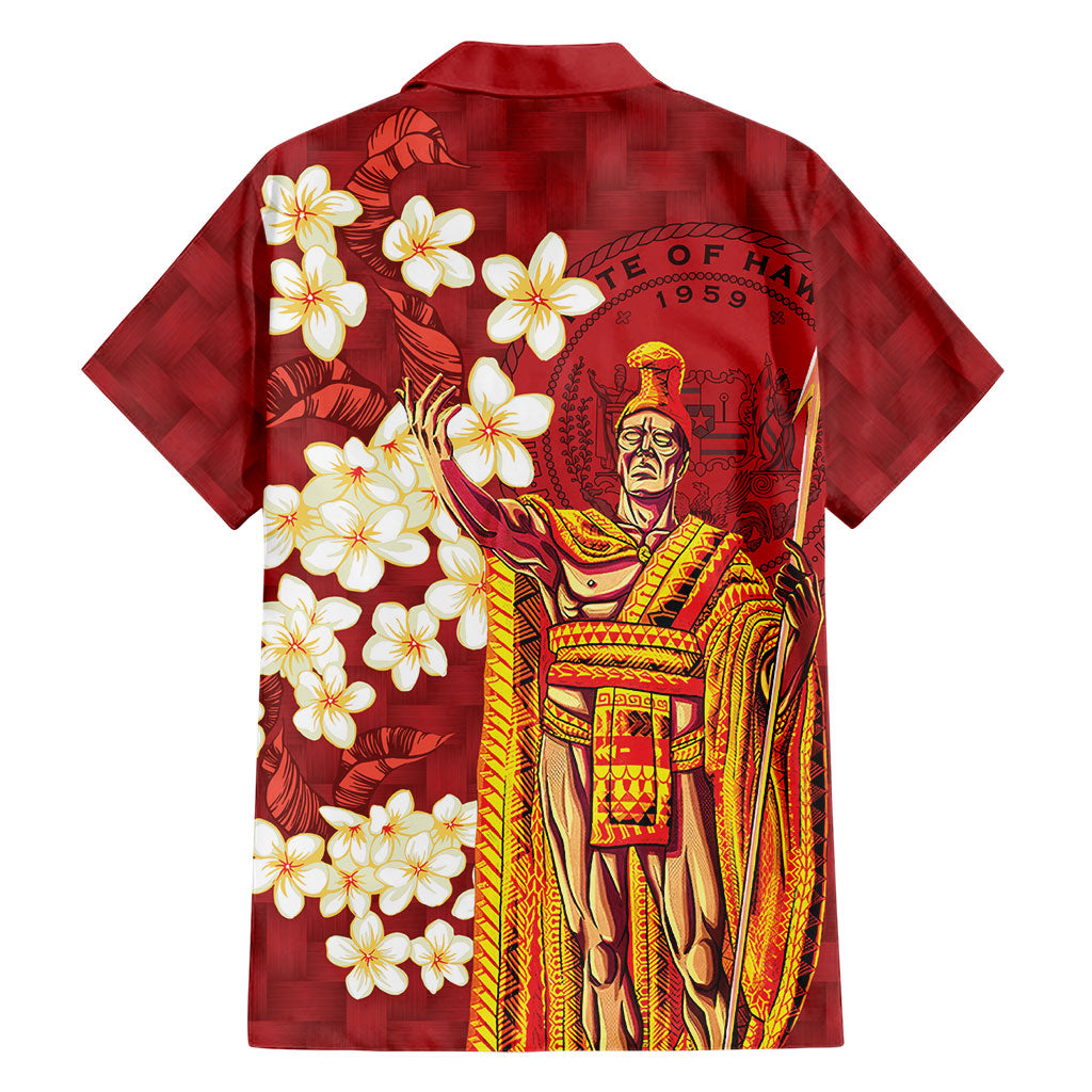 Hawaii King Kamehameha Hawaiian Shirt Plumeria Lauhala Pattern LT01 - Polynesian Pride