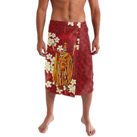 Hawaii King Kamehameha Lavalava Plumeria Lauhala Pattern LT01 Red - Polynesian Pride