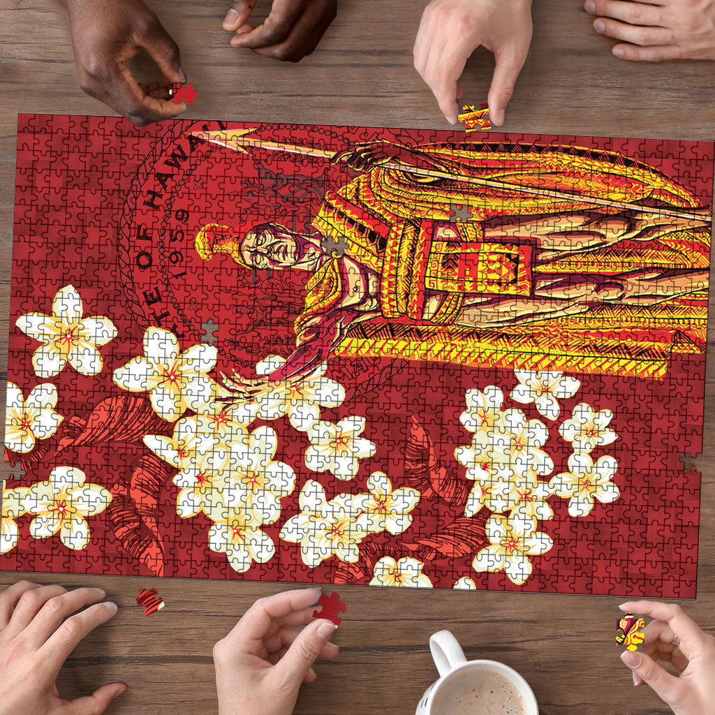 Hawaii King Kamehameha Puzzle Plumeria Lauhala Pattern LT01 - Polynesian Pride