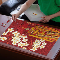 Hawaii King Kamehameha Puzzle Plumeria Lauhala Pattern LT01 - Polynesian Pride