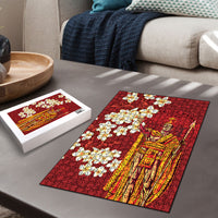 Hawaii King Kamehameha Puzzle Plumeria Lauhala Pattern LT01 - Polynesian Pride