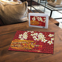Hawaii King Kamehameha Puzzle Plumeria Lauhala Pattern LT01 - Polynesian Pride
