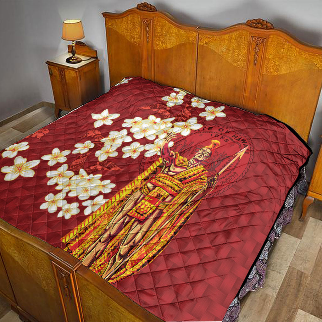 Hawaii King Kamehameha Quilt Plumeria Lauhala Pattern LT01 - Polynesian Pride
