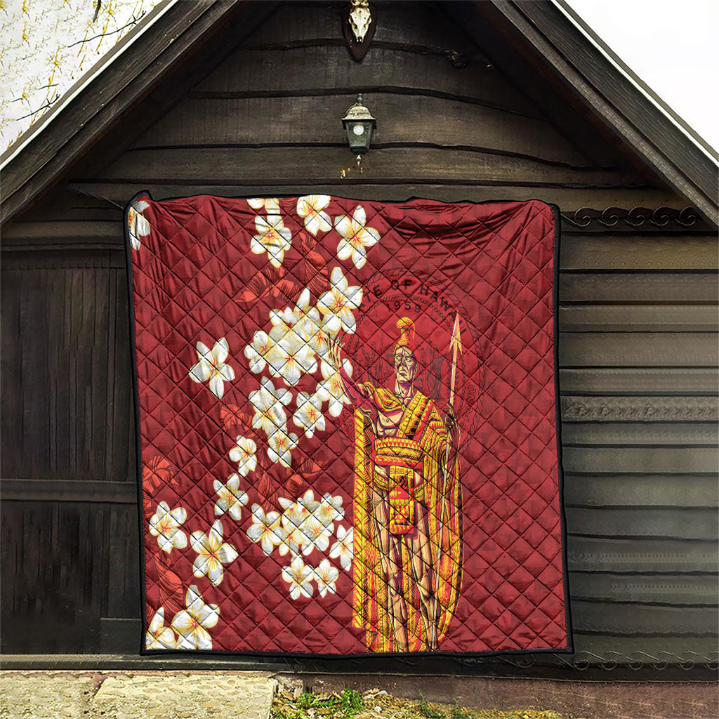 Hawaii King Kamehameha Quilt Plumeria Lauhala Pattern LT01 - Polynesian Pride