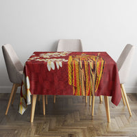 Hawaii King Kamehameha Tablecloth Plumeria Lauhala Pattern LT01 - Polynesian Pride