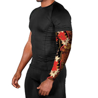 Hawaii Christmas Poinsettia Lei Arm Sleeves Tapa Pattern LT01 - Polynesian Pride