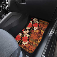 Hawaii Christmas Poinsettia Lei Car Mats Tapa Pattern LT01 - Polynesian Pride