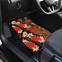 Hawaii Christmas Poinsettia Lei Car Mats Tapa Pattern LT01 - Polynesian Pride