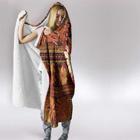 Hawaii Christmas Poinsettia Lei Hooded Blanket Tapa Pattern LT01 - Polynesian Pride