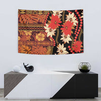 Hawaii Christmas Poinsettia Lei Tapestry Tapa Pattern LT01 - Polynesian Pride