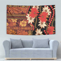 Hawaii Christmas Poinsettia Lei Tapestry Tapa Pattern LT01 - Polynesian Pride