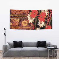 Hawaii Christmas Poinsettia Lei Tapestry Tapa Pattern LT01 - Polynesian Pride
