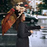 Hawaii Christmas Poinsettia Lei Umbrella Tapa Pattern LT01 - Polynesian Pride