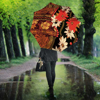 Hawaii Christmas Poinsettia Lei Umbrella Tapa Pattern LT01 - Polynesian Pride