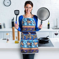 Hawaii Turtles Pattern Special Blue Apron LT01 - Polynesian Pride