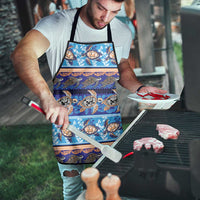 Hawaii Turtles Pattern Special Blue Apron LT01 - Polynesian Pride