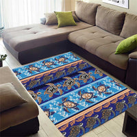 Hawaii Turtles Pattern Special Blue Area Rug LT01 - Polynesian Pride