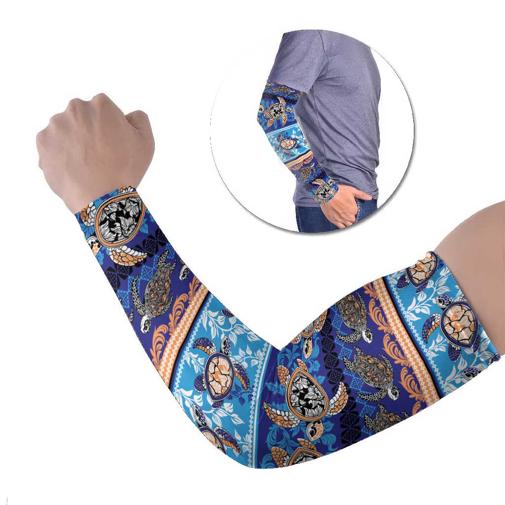 Hawaii Turtles Pattern Special Blue Arm Sleeves LT01 Set of 2 Blue - Polynesian Pride