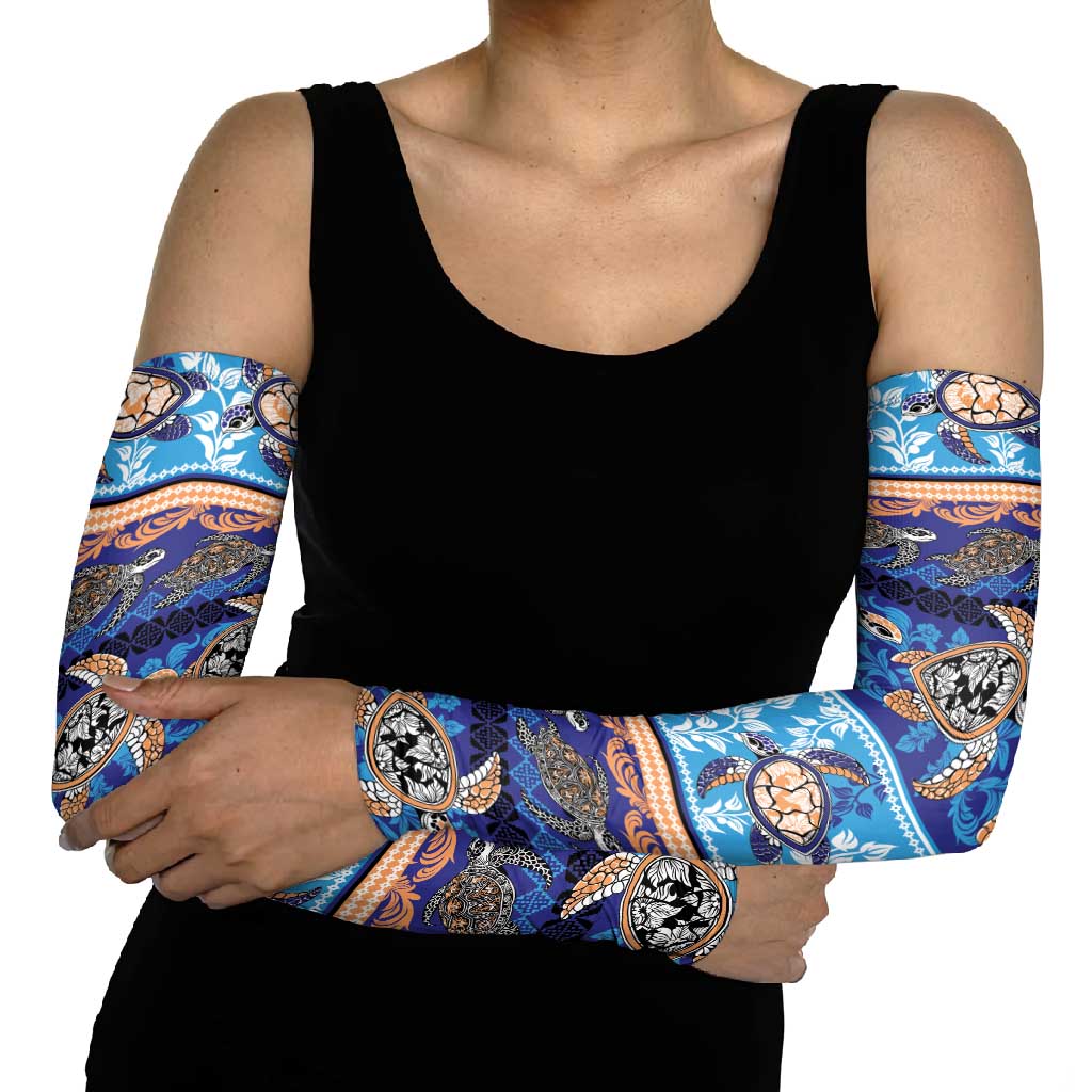 Hawaii Turtles Pattern Special Blue Arm Sleeves LT01 - Polynesian Pride