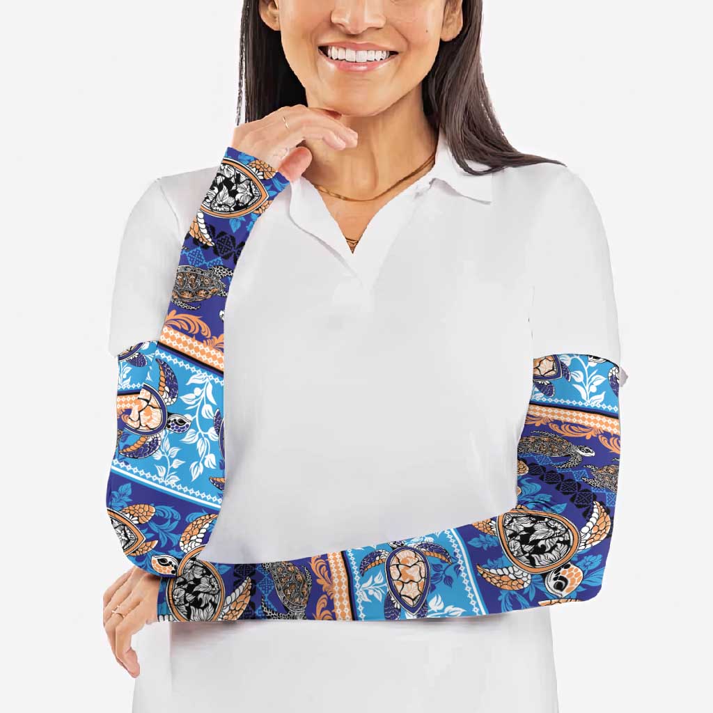 Hawaii Turtles Pattern Special Blue Arm Sleeves LT01 - Polynesian Pride