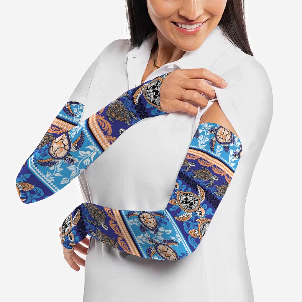 Hawaii Turtles Pattern Special Blue Arm Sleeves LT01 - Polynesian Pride