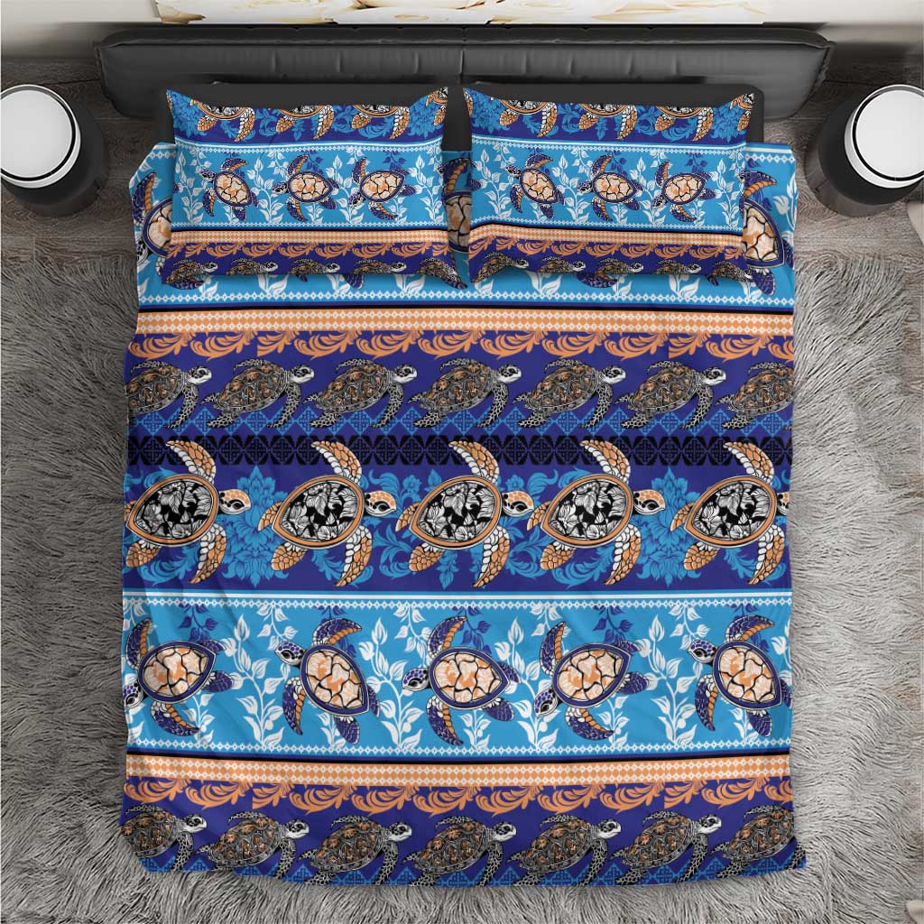 Hawaii Turtles Pattern Special Blue Bedding Set LT01 Blue - Polynesian Pride