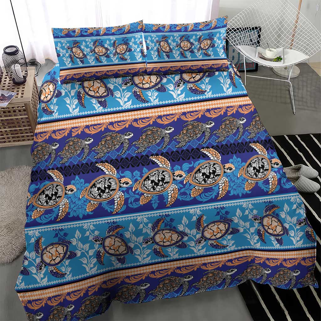 Hawaii Turtles Pattern Special Blue Bedding Set LT01 - Polynesian Pride