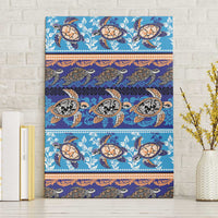 Hawaii Turtles Pattern Special Blue Canvas Wall Art LT01 Without Frame Blue - Polynesian Pride