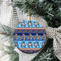 Hawaii Turtles Pattern Special Blue Ceramic Ornament LT01 - Polynesian Pride