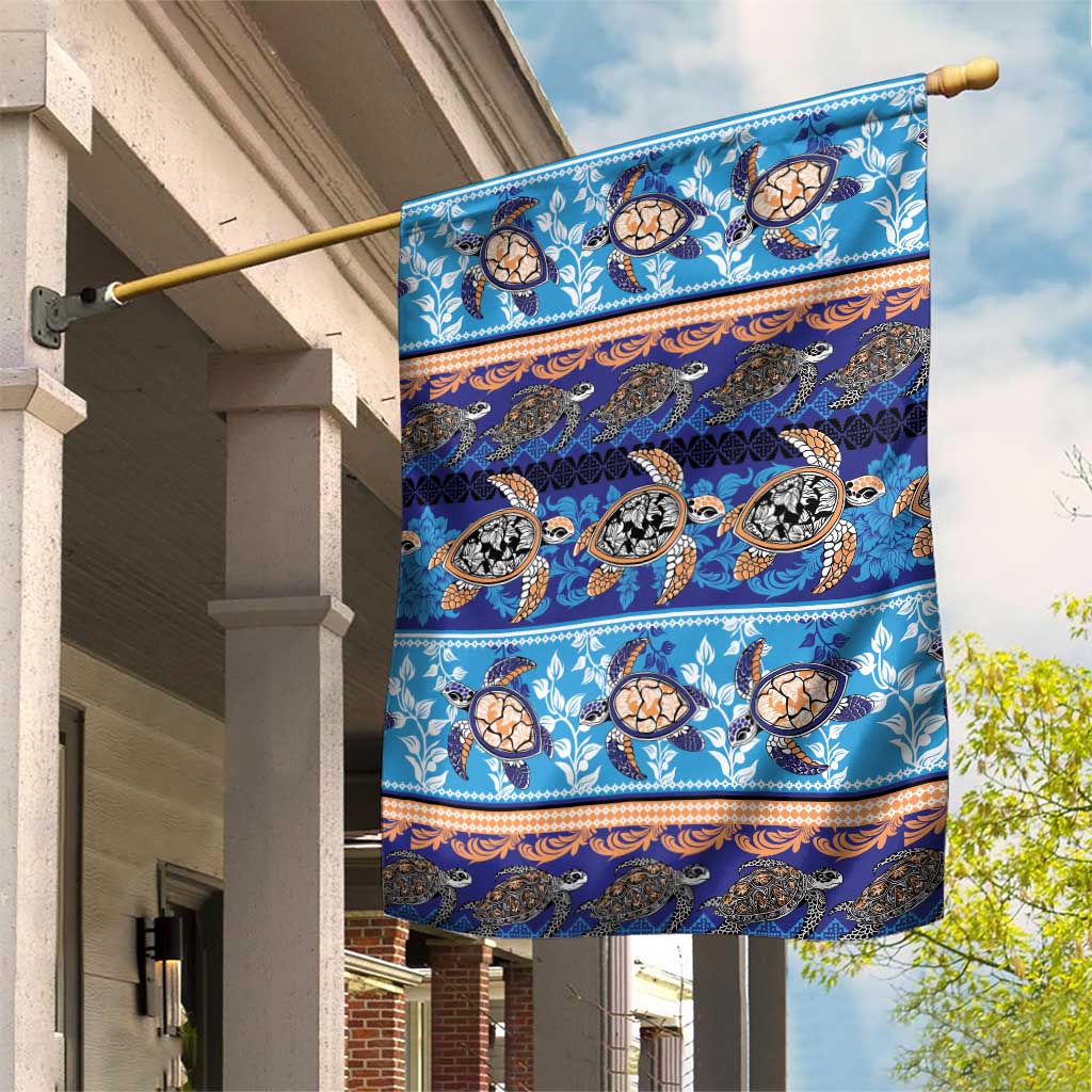Hawaii Turtles Pattern Special Blue Garden Flag LT01 House Flag Blue - Polynesian Pride