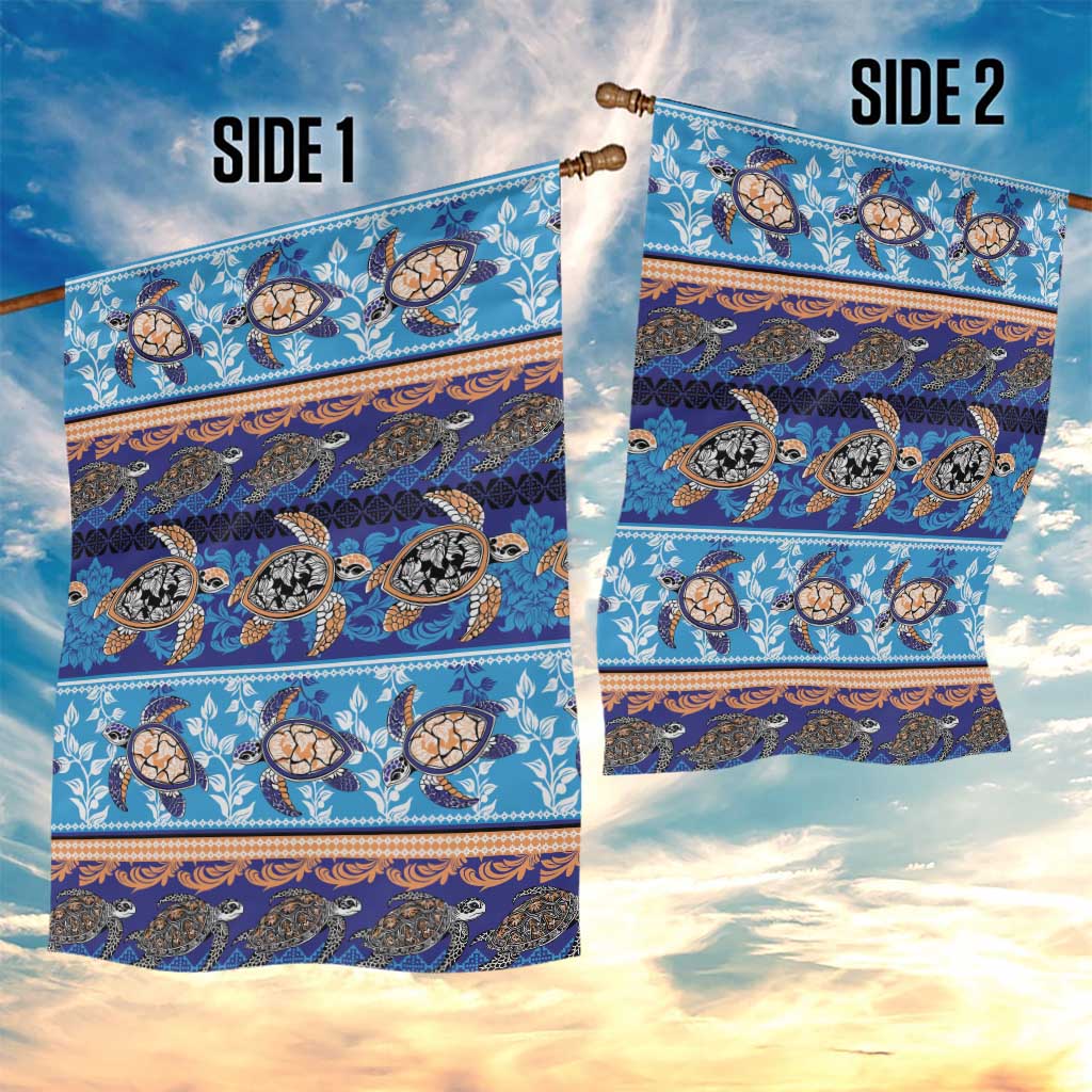 Hawaii Turtles Pattern Special Blue Garden Flag LT01 - Polynesian Pride