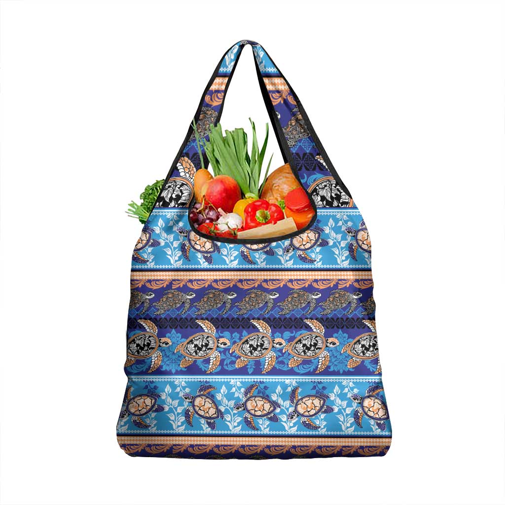 Hawaii Turtles Pattern Special Blue Grocery Bag LT01 1-pack One Size Blue - Polynesian Pride