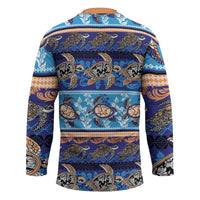 Hawaii Turtles Pattern Special Blue Hockey Jersey LT01 - Polynesian Pride