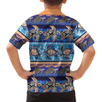 Hawaii Turtles Pattern Special Blue Kid Hawaiian Shirt LT01 - Polynesian Pride